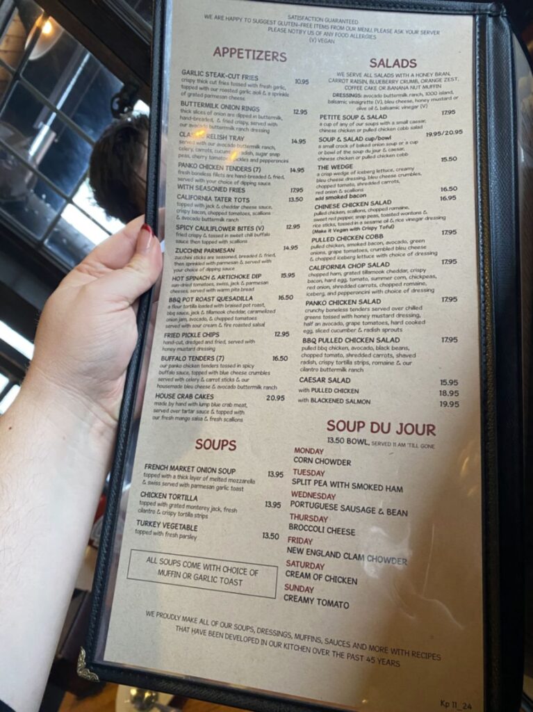 The Kettle Menu 1