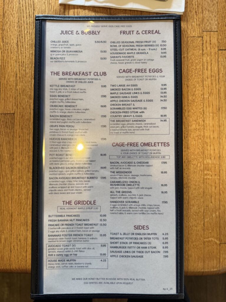 The Kettle Menu 2