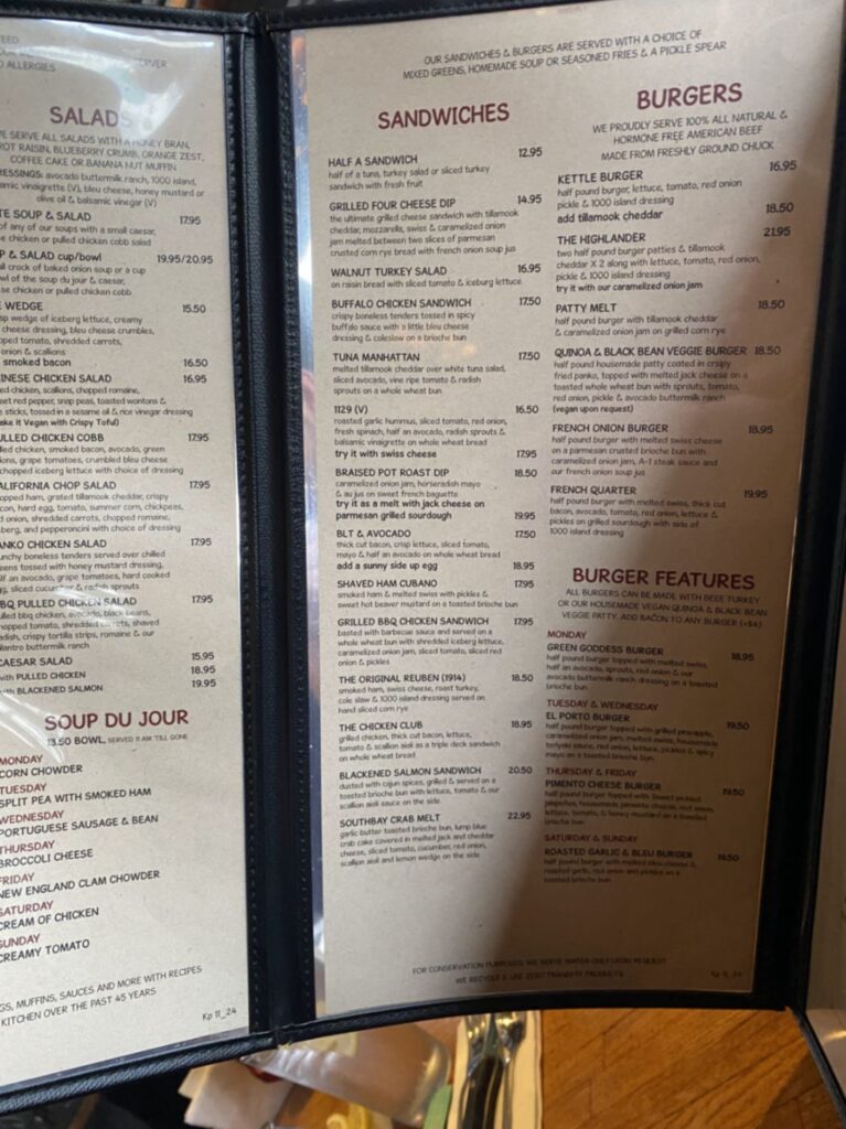 The Kettle Menu 6