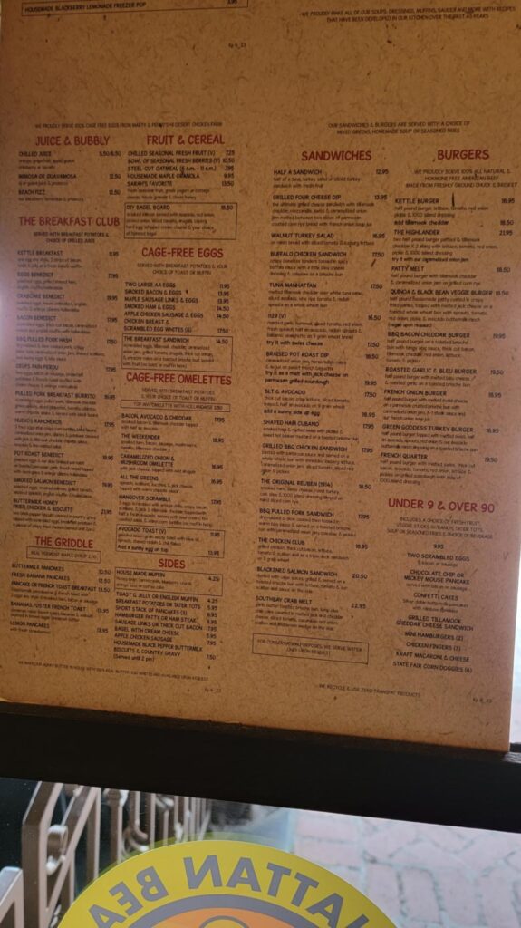 The Kettle Menu 8